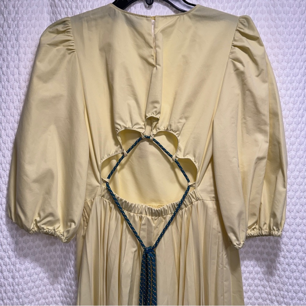 Beatrice B Pleated Yellow Dress - Picture 11 of 15